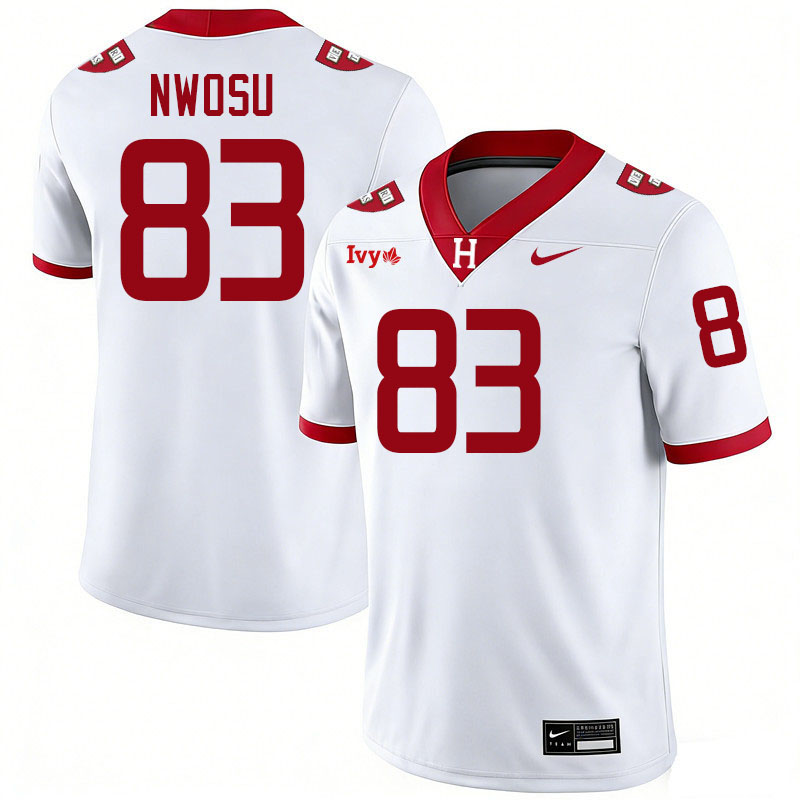 Harvard Crimson #83 Christian Nwosu College Football Jerseys,Uniforms Stitched-White